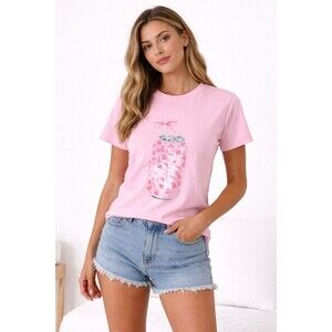 Dr. Pepper Pink 100% Cotton Casual Graphic T-Shirt Women's Soda Pop NWT M